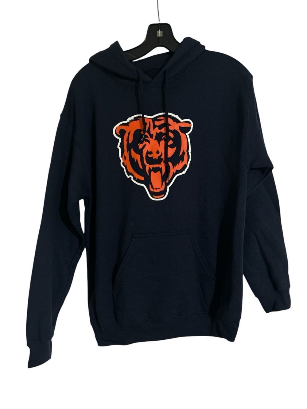 Team Apparel Black Chicago Bears Hoodie with Orange Bear Logo
